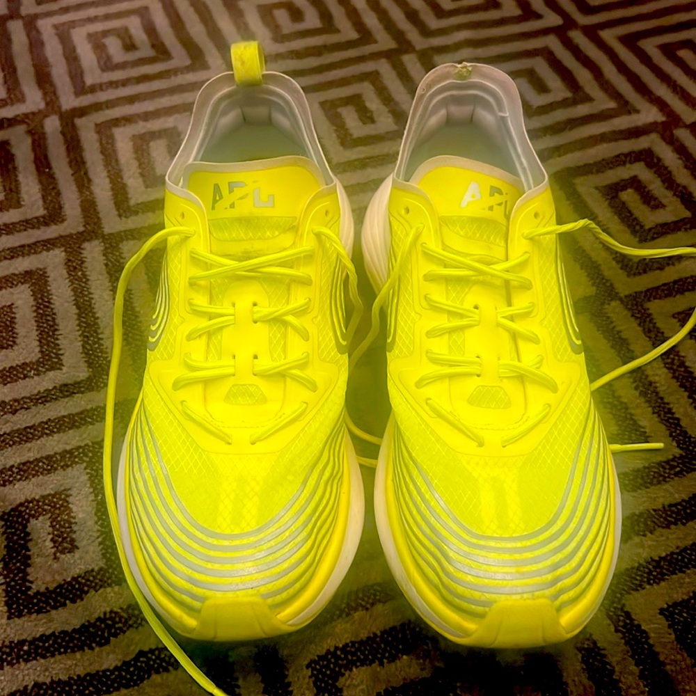 Neon yellow APL Running shoes